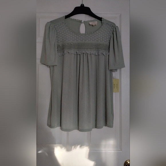 Women's Top Flower & Feather Brand - Picture 1 of 8